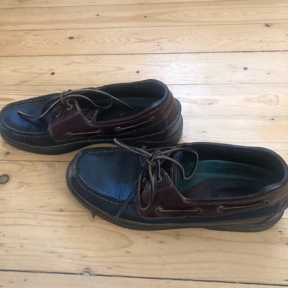 Sperry Men's Brown Leather Boat Mako Collection Shoes Size 10.5 - Picture 7 of 10